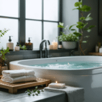 d&eacute;couvrez le &laquo; bathscaping &raquo;, une m&eacute;thode simple et efficace pour transformer votre salle de bains en un v&eacute;ritable havre de s&eacute;r&eacute;nit&eacute;, alliant d&eacute;tente et &eacute;l&eacute;gance.