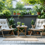 d&eacute;couvrez le salon de jardin pliable parfait pour optimiser les petits espaces. pratique, esth&eacute;tique et facile &agrave; ranger, il transforme votre ext&eacute;rieur en un coin convivial et fonctionnel.