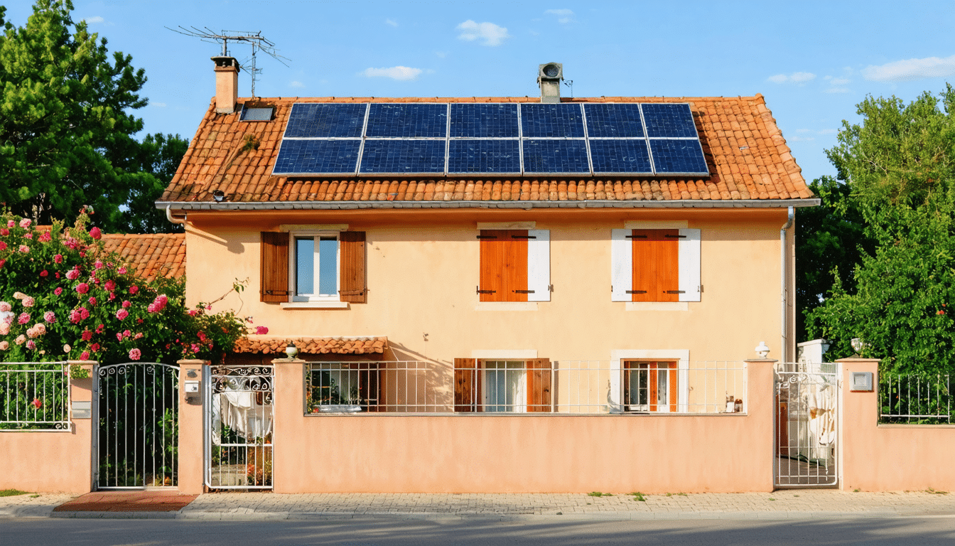 découvrez une maison solaire aux couleurs vibrantes, alliant modernité et charme du style néo-provençal pour un habitat lumineux et respectueux de l'environnement.