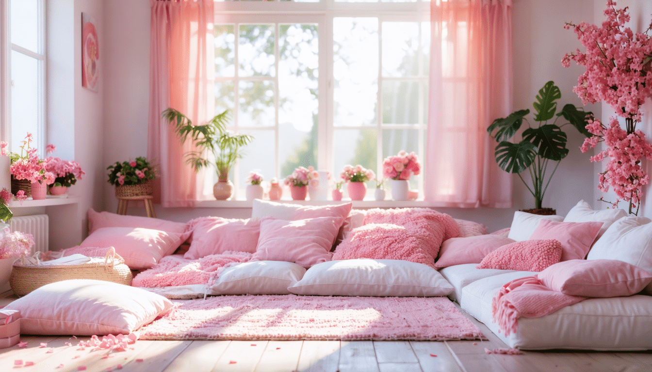 apportez fraîcheur et vitalité à votre décoration estivale en adoptant le rose bonbon, une couleur éclatante qui illumine votre intérieur avec élégance et gaieté.
