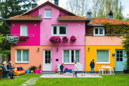 découvrez cette maison éclatante de couleurs, un refuge parfait pour des vacances inoubliables alliant confort et charme unique.