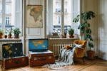découvrez la transformation élégante d’un appartement haussmannien teinté d’une touche d’aventure, conçu pour une globe-trotteuse passionnée cherchant confort et style.