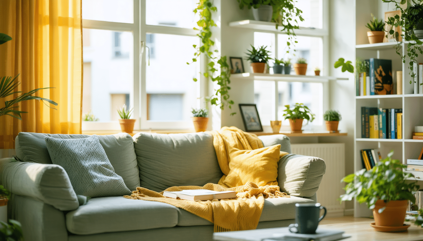 découvrez cet appartement aux couleurs vives qui illumine votre quotidien et apporte une touche de gaieté pour remonter le moral.
