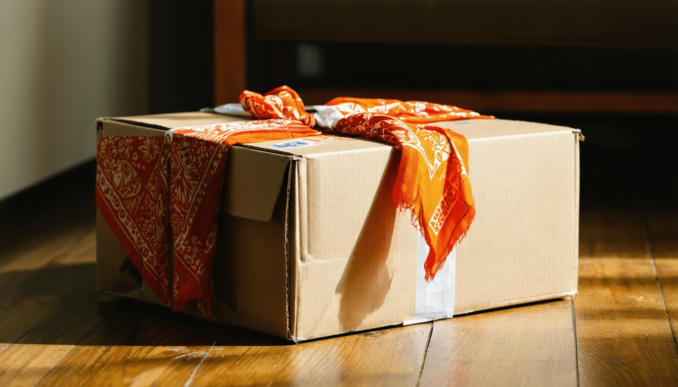 transformez votre boîte en carton ikea en une décoration originale et unique grâce à un bandana. donnez-lui une seconde vie créative et écologique !