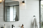Découvrez la méthode innovante pour suspendre votre miroir de salle de bains avec style et sécurité