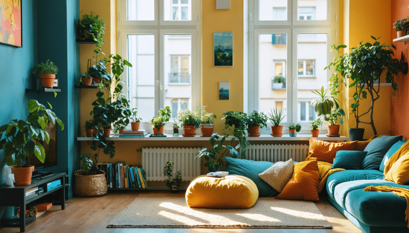 découvrez la transformation spectaculaire d'un appartement de 47 m² en un cocon coloré et audacieux, alliant design moderne et ambiance chaleureuse pour un espace unique et inspirant.