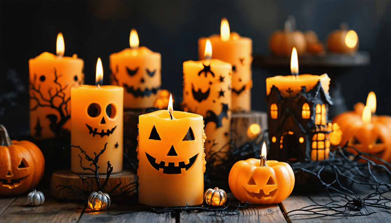 d&eacute;couvrez les plus belles bougies d&rsquo;halloween pour cr&eacute;er une ambiance ensorcelante et transformer votre int&eacute;rieur en d&eacute;cor myst&eacute;rieux.