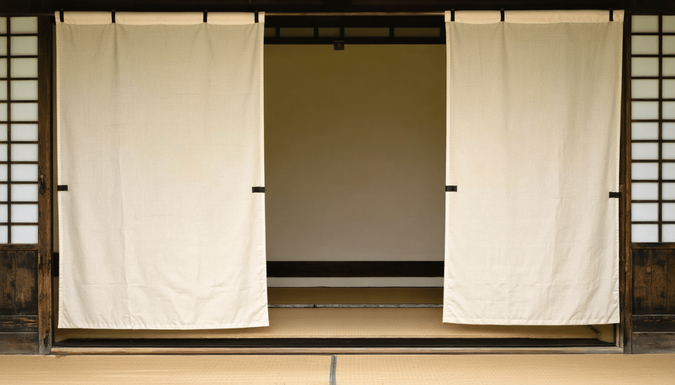 d&eacute;couvrez le noren, ce rideau japonais traditionnel qui remplace les portes avec &eacute;l&eacute;gance et apporte une touche authentique &agrave; votre int&eacute;rieur.