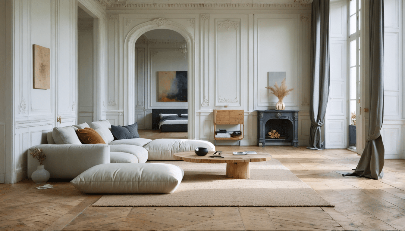 entièrement rénové, cet appartement de 63 m² se transforme en trois-pièces lumineux, à l’atmosphère douce et feutrée.