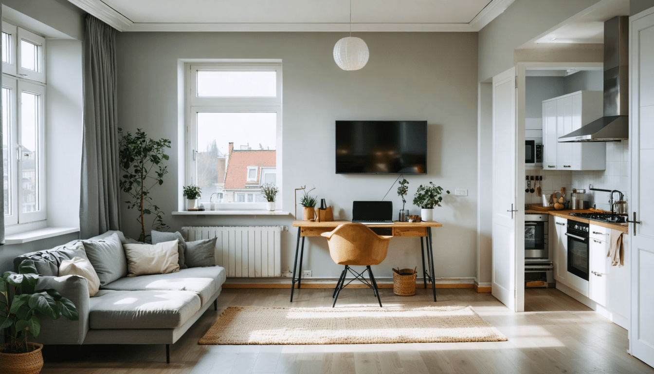 découvrez la métamorphose de ce 76 m² familial : une chambre supplémentaire, une cuisine conviviale et un coin bureau bien pensé.